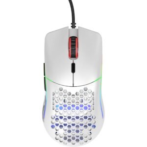 Glorious Model O Wired Gaming Mouse 67g Superlight Honeycomb Design, RGB, Pixart 3360 Sensor, Omron Switches, Ambidextrous - Matte White
